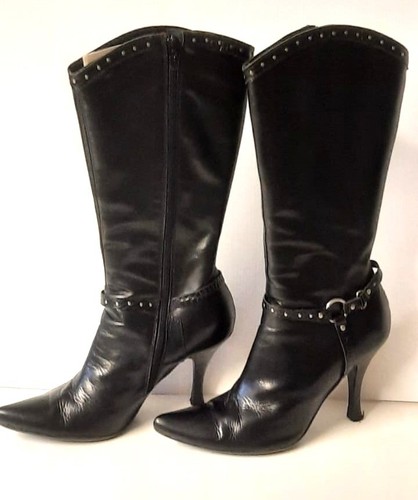 Stivali alti donna pelle nera - donna,