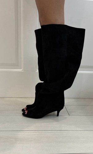 Stivali donna nero scamosciato - stivali,