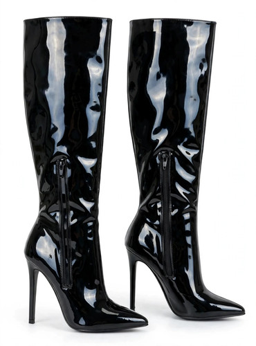 Stivali donna ginocchio pvc - ginocchio,