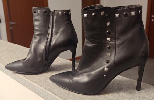 Stivaletti donna pelle nera - in,
